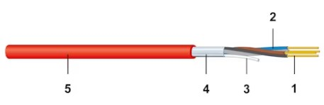 DATWYLER brandmeldkabel 2 x 1 rood halo a 100mtr - 2552444 - 2552444