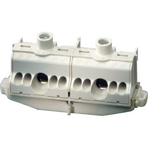 Hensel Insteekklem 2x25-8x4 mm&sup2;. DIN-rail. Grijs - 26001203 etim internet - 20010490