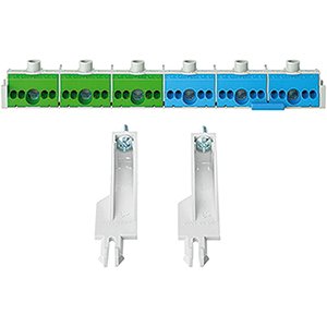 Hensel PE en Nul-Insteekklem 2x3x25-2x12x4 mm&sup2;. Groen/Blauw - 26002140 etim internet - 20010497