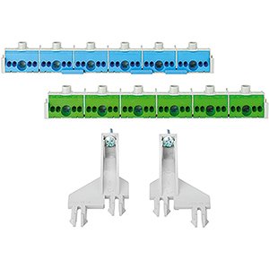 Hensel PE en Nul-Insteekklem 2x6x25-2x24x4 mm&sup2;. Groen/Blauw - 26002141 etim internet - 20010498