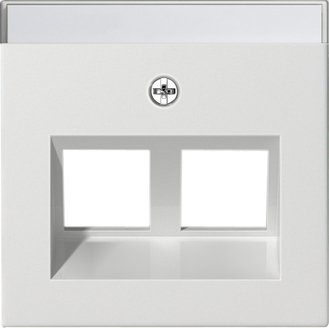 GIRA centraalplaat 2x modular jack wit 264003 - 264003 - 3300383
