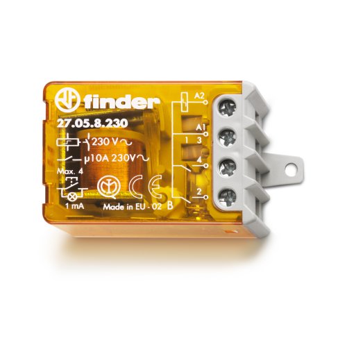 Finder FIN IMPULSRELAIS 2M 10A 230VAC - 2705 - 20006288