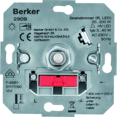 BERKER led dimmer 3-40w 2909 - 2909 - 3200055