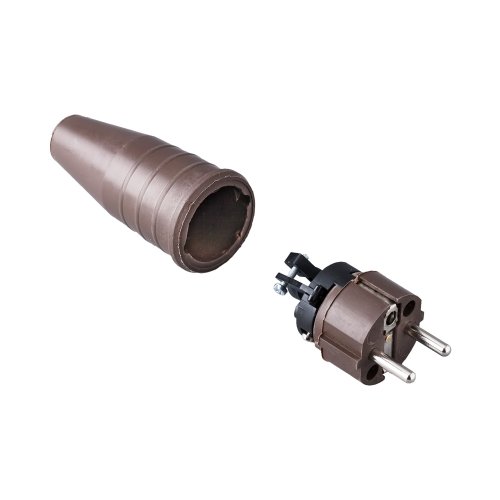 Keraf Volrubber contactstop 16A 250V~ bus/randaarde geheel bruin - 2a1ae3ae1c8d9216fcfbbb9d08e32f31 - 20212216