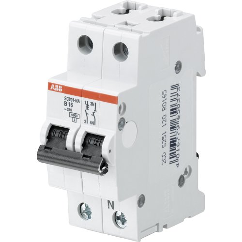 ABB automaat 1p+n c16 4.5ka SC 201 C16 NA - 2cdc021024s0014 - 8024886
