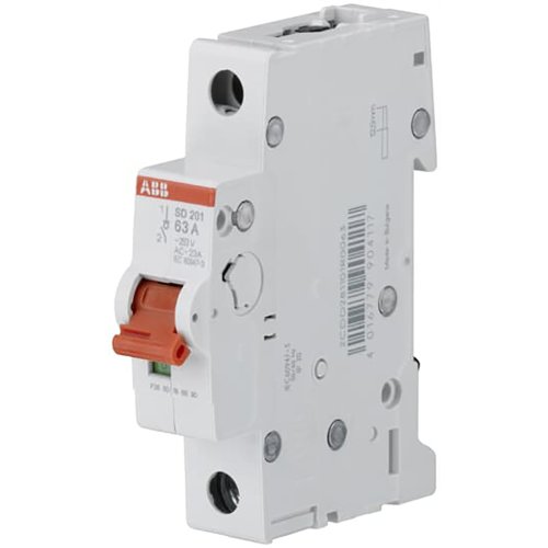 ABB Componenten Lastscheider Aan-Uit schakelaar rood 1polig, 25A 253VAC, AC-23A, 25 kA - 2cdc051001s0013 - 20114072