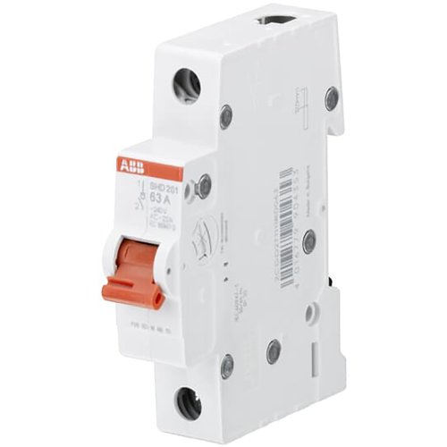 ABB Componenten Lastscheider Aan-Uit schakelaar rood 1polig, 32A 240VAC, AC-22A, 10 kA - 2cdc051002s0012 - 20114041