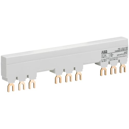 ABB Componenten verzamelrail voor 3 MS116 /MS132 met 2 HK/SK, Ie=100A met 2 hulpcontac - 2cdc241008s0010 - 20091944