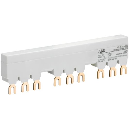 ABB Componenten verzamelrail voor 3 MS116 /MS132 met 1 HK/SK, Ie=100A met 1 hulpcontac - 2cdc241014s0010 - 20091941