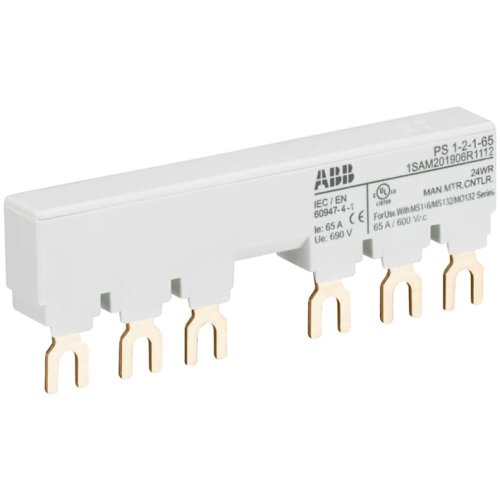 ABB Componenten verzamelrail voor 2 MS116/MS132 met 1 HK/SK, Ie=65A met 1 hulpcontact - 2cdc241019s0011 - 20091913