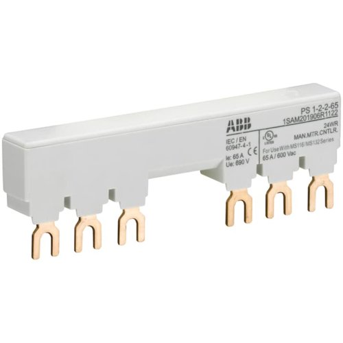 ABB Componenten verzamelrail voor 2 MS116/MS132 met 2 HK/SK, Ie=65A met 2 hulpcontacte - 2cdc241021s0010 - 20091917