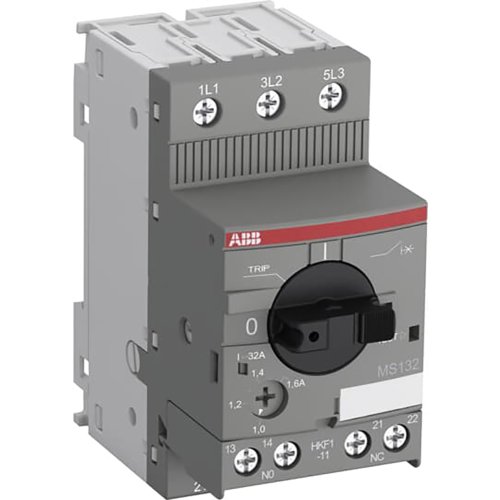 ABB Componenten Motorbeveiligingsschakelaar Range 0,1 - 0,16A Incl. hulpcontact 1M+1V - 2cdc241021v0017 - 20092024