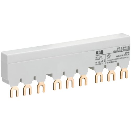 ABB Componenten verzamelrail voor 3 MS116/MS132, Ie=100A zonder hulpcontact - 2cdc241023s0010 - 20091938