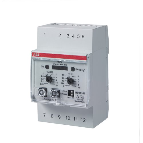 ABB Componenten Aardlekrelais 12-48 V AC/DC Voor alarm + frequentie filter Led status, - 2csc400689f0001 rd3p 48 - 20124305