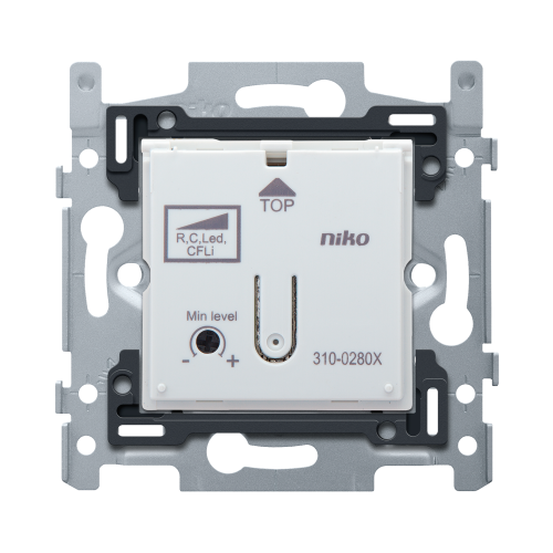 Niko Sokkel voor inbouw drukknopdimmer 2 &ndash; 100 W, 3-draads - 310 02801 foto - 20055687