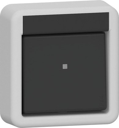 GIRA 2 polige schakelaar wd opbouw grijs 310235 - 310235 - 11010034