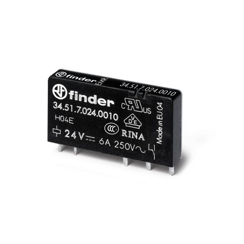 Finder FIN RELAIS 1M 6A  24VDC S. - 345170240010 - 20006331