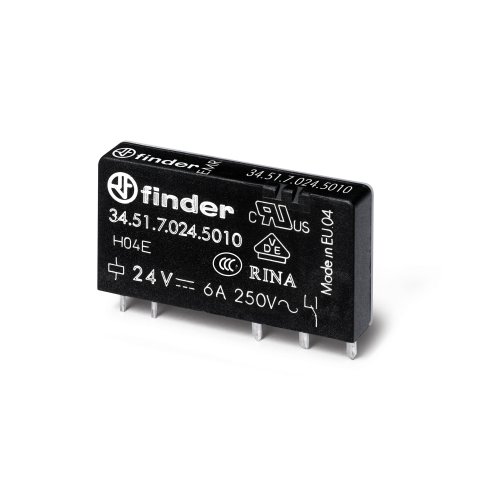 Finder FIN RELAIS 1W 6A  5VDC S. - 345170245010 - 20006319