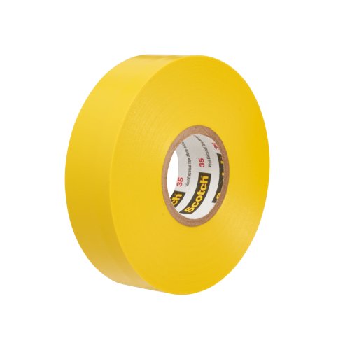 3M vinyl tape 19x20 geel T35 35-19X20YL - 35 vinyl tape yellow 19mm x 20m clop - 5032868
