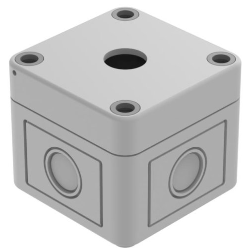 EAO 704.945.1 opbouw behuizing grijs 1 gat 94x94x81mm - 350f8946e9b2919cb61615d02021b14e - 11009811