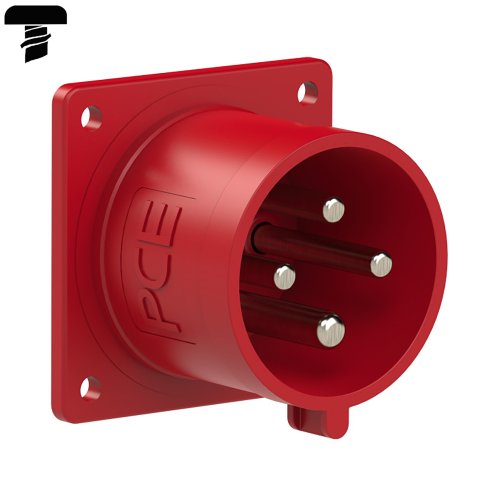 PCE toestel wcd inbouw 32A 4P flens 70x70 - 365ca2613d2f442b39762f8c4a10e54c - 624-6