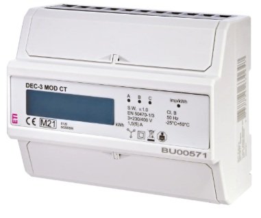 ETI 3-fase kWh-meter 3mod RS-485 RTU 12000imp/kWh - 380030288 - 20202082