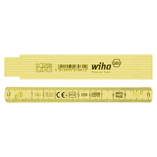 WIHA Longlife Duimstok 410 1000 metrisch 10 delen (geel) 13mm/1m - 381f5dc5 f289 43c1 a8b5 34d591aeee83 - 20013291