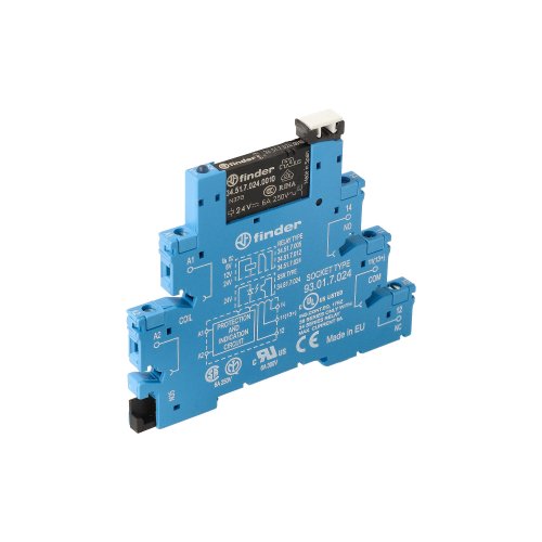 Finder FIN INTERF.RELAIS 1W 6A   60VDC S. - 385170240050 1 klein - 20006395