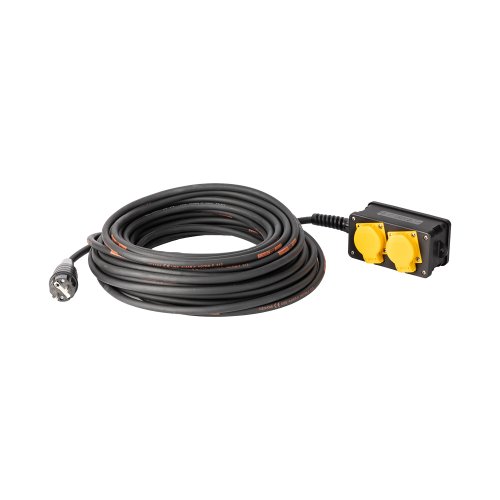 Keraf Verlengkabel 10 m H07RN-F 3G2,5 randaarde 2x2 zwart wcd's geel - 3c0fecc6ddb87cede594fe894849efa8 - 20167296