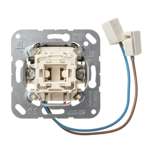 Jung Impulsdrukker 1-pol.wissel m.N-kl.& LED - 4011377030497 - 20014686
