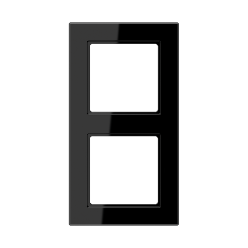 JUNG afdekraam 2v zwart AC582SW - 4011377038295 - 11002803
