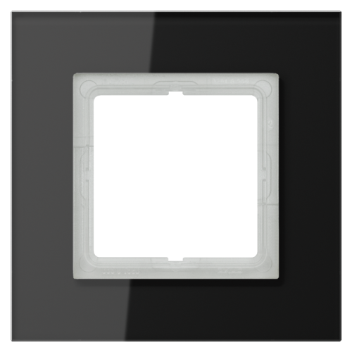 Jung Afdekraam LS-plus zwart glas 1-voudig - 4011377069565 - 20019844