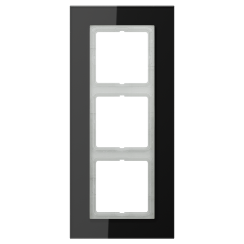 Jung Afdekraam LS-plus zwart glas 3-voudig - 4011377069589 - 20019850