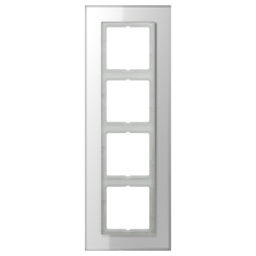Jung Afdekraam LS-plus alp.wit glas 4-voudig - 4011377069664 - 20019854