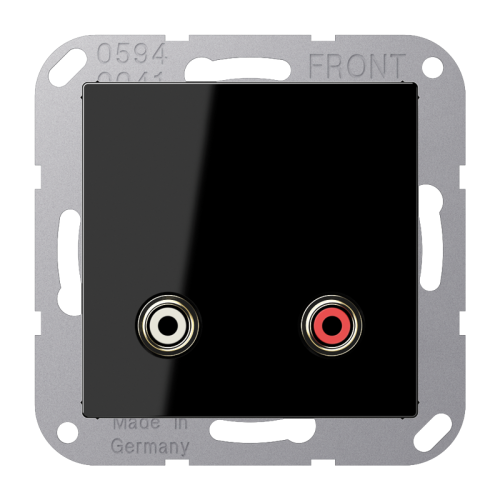 Jung Afdekking A500 zwart voor Cinch Audio - 4011377070318 - 20019899