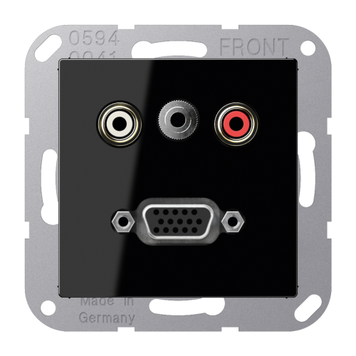 Jung Afdekking A500 zwart voor Audio/Jack/VGA - 4011377070547 - 20019911