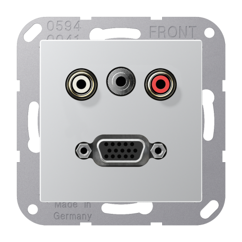 Jung Afdekking A500 alum.voor Audio/Jack/VGA - 4011377070554 - 20019909