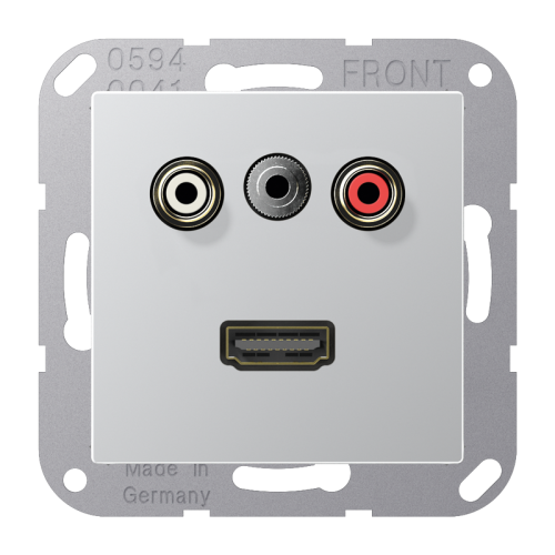 Jung Afdekking A500 alum.voor Audio/Jack/HDMI - 4011377070592 - 20019915