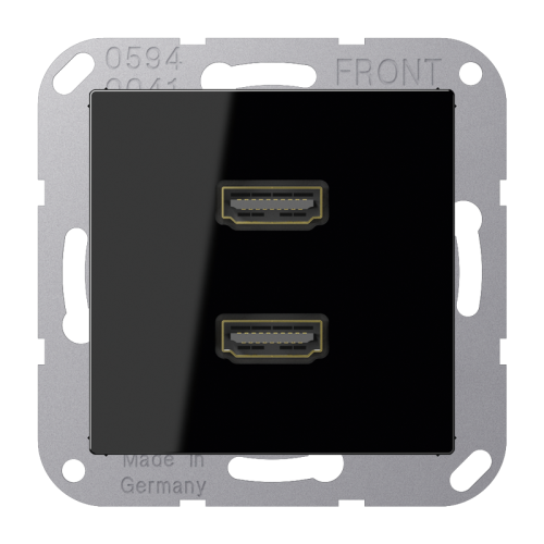Jung Afdekking A500 zwart voor 2xHDMI - 4011377070820 - 20019944