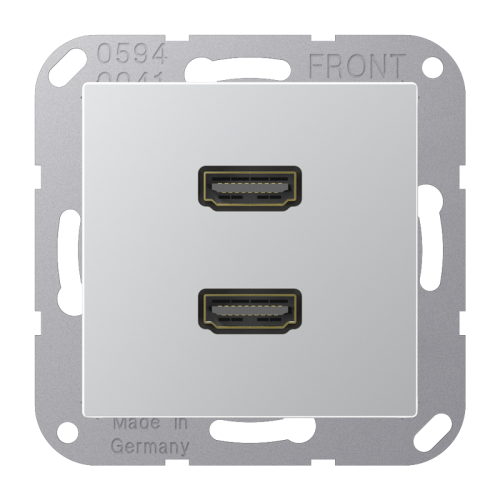 Jung Afdekking A500 aluminium voor 2xHDMI - 4011377070837 - 20019942