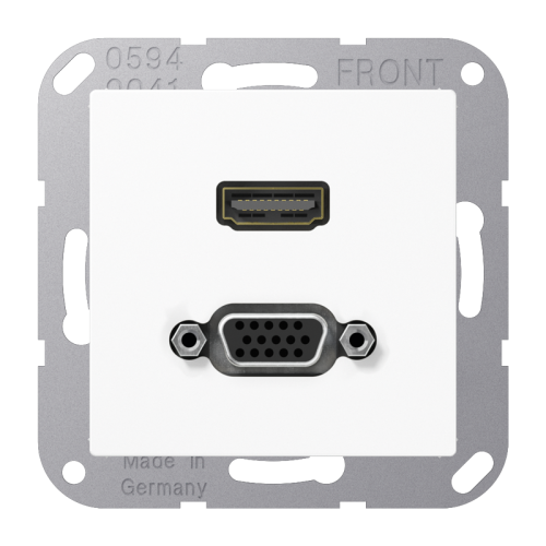 Jung Afdekking A(S)500 alpin wit v. HDMI/VGA - 4011377070844 - 20019966