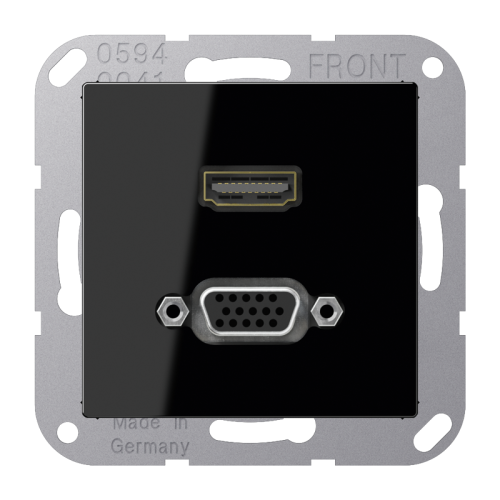 Jung Afdekking A500 zwart voor HDMI/VGA - 4011377070851 - 20019964