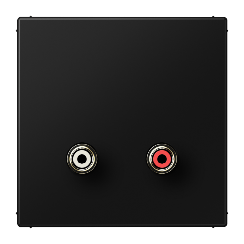 Jung Afdekking LS990 zwart voor Cinch Audio - 4011377071087 - 20020019