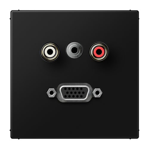 Jung Afdekking A500 zwart voor Audio/Jack/VGA - 4011377071568 - 20020029