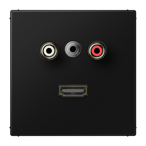 Jung Afdekking LS990 zwart v.Audio/Jack/HDMI - 4011377071667 - 20020034