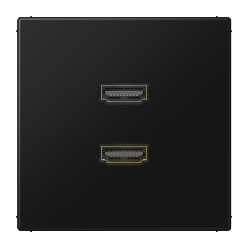 Jung Afdekking LS990 zwart voor 2xHDMI - 4011377072152 - 20020057