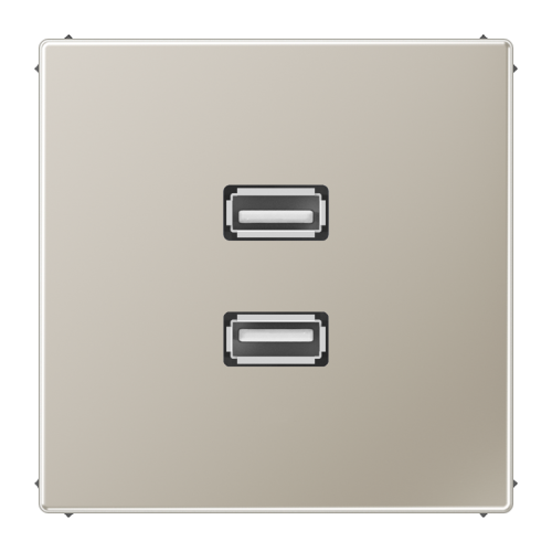 Jung Afdekking LS-edelstaal voor 2xUSB - 4011377072367 - 20020010