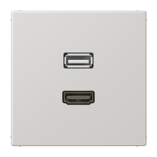 Jung Afdekking LS990 licht grijs v. HDMI/USB - 4011377072435 - 20020068