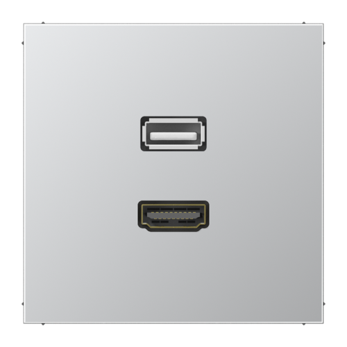 Jung Afdekking LS-aluminium voor HDMI/USB - 4011377072466 - 20019989