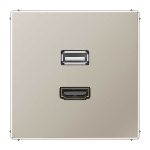 Jung Afdekking LS-edelstaal voor HDMI/USB - 4011377072473 - 20020011